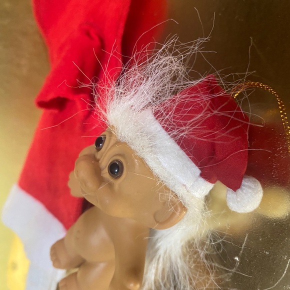 RUSS BERRIE VINTAGE CHRISTMAS TROLLS WITH HATS & POCKET XMAS STOCKINGS RARE - Picture 14 of 16